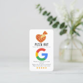 Googleピザレストランのレビューはこちら 名刺 (スタンド正面)