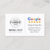 GoogleレストランロゴQRコード 名刺 (正面)
