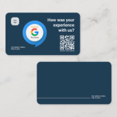 GoogleレビュモダンーQRカード | あなたの経験はどうだった 名刺 (正面/裏面)