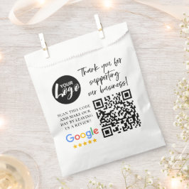 GoogleレビューありがとうロゴQRコード フェイバーバッグ