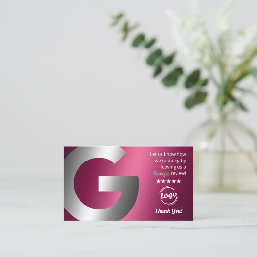 Googleレビューと評価 名刺 (スタンド正面)