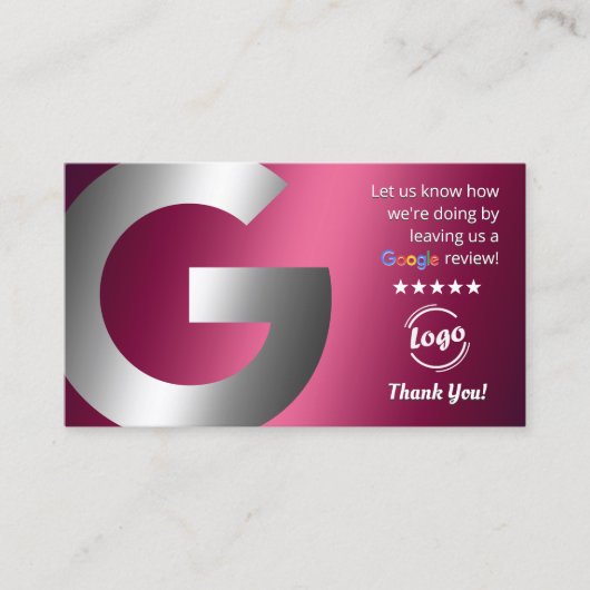 Googleレビューと評価 名刺 (正面)