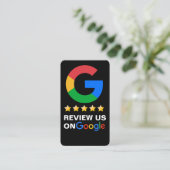 GoogleレビューのタップQRコードGoogle評価 名刺 (スタンド正面)
