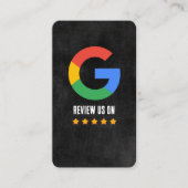 GoogleレビューのタップQRコードGoogle評価 名刺 (正面)