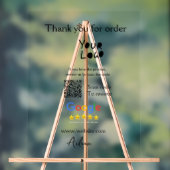 GoogleレビューのビジネスのロゴウェブサイトスキャンQRコード アクリルサイン (ニュートラル)