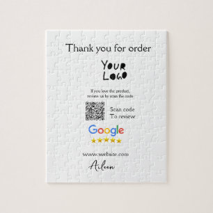 GoogleレビューのビジネスのロゴウェブサイトスキャンQRコード ジグソーパズル