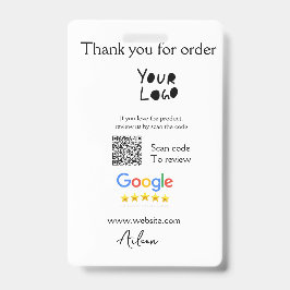 GoogleレビューのビジネスのロゴウェブサイトスキャンQRコード バッジ