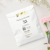 GoogleレビューのビジネスのロゴウェブサイトスキャンQRコード フェイバーバッグ (封をした状態)