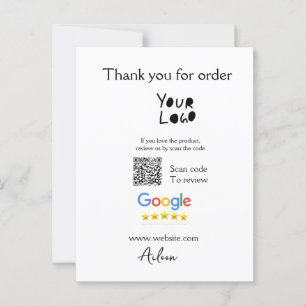 GoogleレビューのビジネスのロゴウェブサイトスキャンQRコード ポストカード