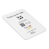 GoogleレビューのビジネスのロゴウェブサイトスキャンQRコード マグネット (右側)