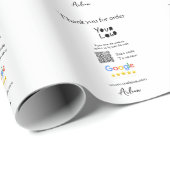 GoogleレビューのビジネスのロゴウェブサイトスキャンQRコード ラッピングペーパー (ロールコーナー)