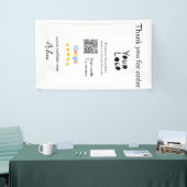 GoogleレビューのビジネスのロゴウェブサイトスキャンQRコード 横断幕 (トレードショー)