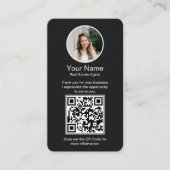 Googleレビューのビジネスカード(写真とQRコード付き) 名刺 (正面)