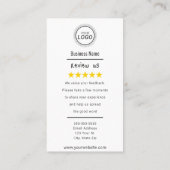 Googleレビューの名刺テンプレート 名刺 (裏面)