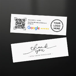 Googleレビューへのご協力を感謝します ミニビジネスカード挿入 スキニー名刺