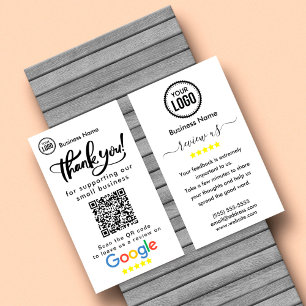 GoogleレビューをありがとうQrコード 名刺