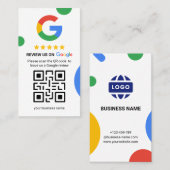 Googleレビューを増やす - QRコード名刺 名刺 (正面/裏面)