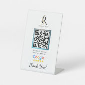 Googleレビューカウンターの看板ペデスタルスタンドテンプレート 台座サイン (正面)