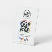 GoogleレビューカラフルフレームQRコード 台座サイン (正面)