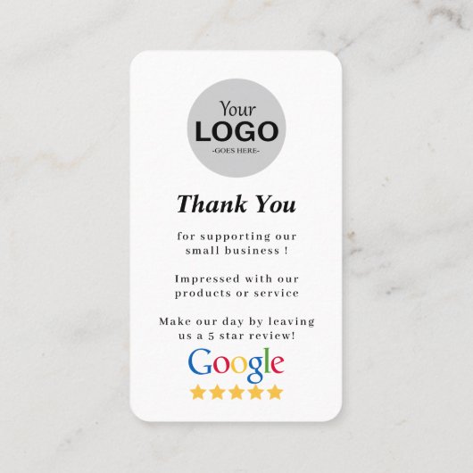 Googleレビューカード 名刺 (裏面)