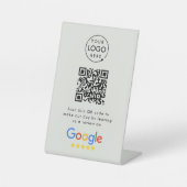 Googleレビューテーブルサイン | QRコードスタンド 台座サイン (正面)