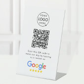 Googleレビューテーブルサイン | QRコードペデスタル 台座サイン