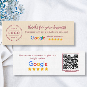 Googleレビュービジネスカード ローズゴールド&シャンパン コーリングカード