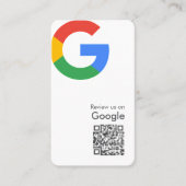 Googleレビュービジネスカード | QRコードレビューへのリンク 名刺 (正面)