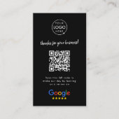 Googleレビュービジネスカード | QRコードレビューへのリンク 名刺 (正面)