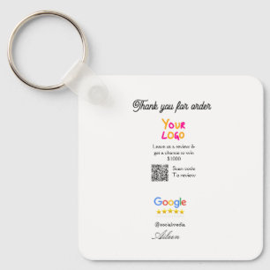GoogleレビュービジネスロゴウェブサイトQRコードスキャン キーホルダー