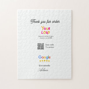 GoogleレビュービジネスロゴウェブサイトQRコードスキャン ジグソーパズル