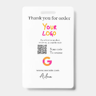 GoogleレビュービジネスロゴウェブサイトQRコードスキャン バッジ