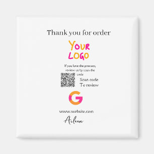 GoogleレビュービジネスロゴウェブサイトQRコードスキャン マグネット