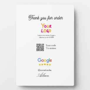 GoogleレビュービジネスロゴウェブサイトQRコード読み取り フォトプラーク