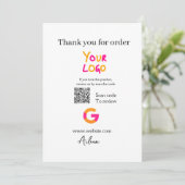 GoogleレビュービジネスロゴウェブサイトQRコード読み取り 招待状 (スタンド正面)
