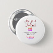 GoogleレビュービジネスロゴQRコードスキャンレビュー 缶バッジ (正面&裏面)