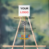 GoogleレビュービジネスロゴQRレビューのスキャン アクリルサイン (ニュートラル)