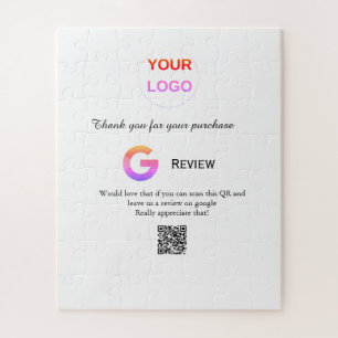 GoogleレビュービジネスロゴQRレビューのスキャン ジグソーパズル