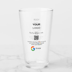 GoogleレビュービジネスロゴQRレビューのスキャン タンブラーグラス