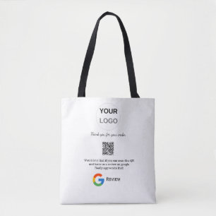 GoogleレビュービジネスロゴQRレビューのスキャン トートバッグ