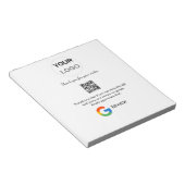 GoogleレビュービジネスロゴQRレビューのスキャン ノートパッド (アングル)