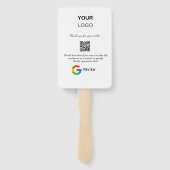 GoogleレビュービジネスロゴQRレビューのスキャン ハンドファン (裏面)