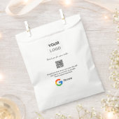 GoogleレビュービジネスロゴQRレビューのスキャン フェイバーバッグ (クリップ留めされた状態)