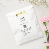 GoogleレビュービジネスロゴQRレビューのスキャン フェイバーバッグ (封をした状態)