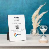 GoogleレビュービジネスロゴQRレビューのスキャン フォトプラーク (側面)