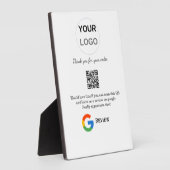 GoogleレビュービジネスロゴQRレビューのスキャン フォトプラーク (側面)