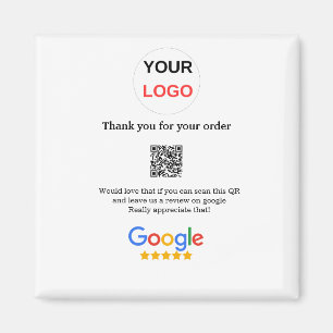 GoogleレビュービジネスロゴQRレビューのスキャン マグネット
