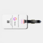 GoogleレビュービジネスロゴQRレビューのスキャン ラゲッジタグ (裏面横)