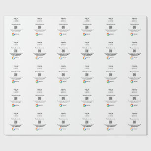 GoogleレビュービジネスロゴQRレビューのスキャン ラッピングペーパー