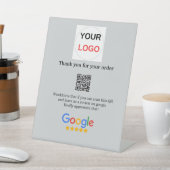 GoogleレビュービジネスロゴQRレビューのスキャン 台座サイン (インサイチュ)